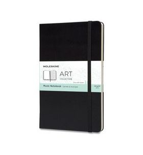 HUDEBNÍ ZÁPISNÍK MOLESKINE ČERNÝ - TVRDÉ DESKY - L 1331/4037501 - DIÁŘE A ZÁPISNÍKY - OSTATNÍ