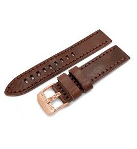 KOŽENÝ ŘEMÍNEK VOSTOK EUROPE PRO ALMAZ 6S11-320B262 - HNĚDÝ/ROSE GOLD SPONA - ŘEMÍNKY - OSTATNÍ