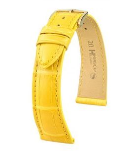 ŘEMÍNEK HIRSCH LONDON 1 ALLIGATOR - ŽLUTÝ, MAT - ŘEMÍNKY - OSTATNÍ