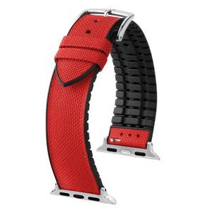 ŘEMÍNEK HIRSCH ARNE PRO APPLE WATCH - ČERVENÝ - ŘEMÍNKY - OSTATNÍ
