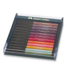 SADA POPISOVAČ FABER-CASTELL PITT ARTIST PEN BRUSH - 12KS 0074/2674220 - PŘÍSLUŠENSTVÍ - OSTATNÍ