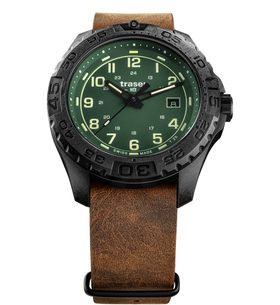 Traser P96 Outdoor Pioneer Evolution Green, Leather