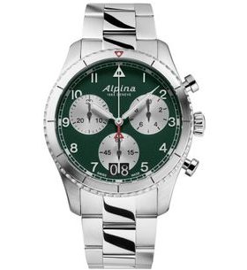 ALPINA STARTIMER PILOT QUARTZ CHRONOGRAPH BIG DATE AL-372GRS4S26B - STARTIMER PILOT CHRONOGRAPH - BRANDS