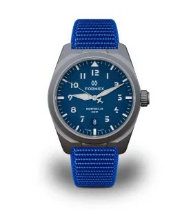 FORMEX AIRFIELD AUTOMATIC HORIZON BLUE ELECTRIC BLUE NYLON-VELCRO 0661.1.6536.844Y - FIELD AUTOMATIC - ZNAČKY