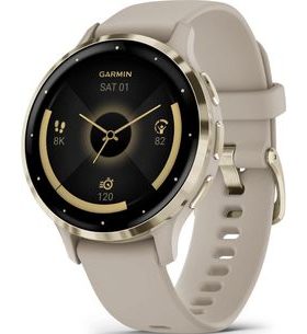 GARMIN VENU® 3S CREAM GOLD / FRENCH GRAY, SILICONE BAND 010-02785-02 - VENU - BRANDS