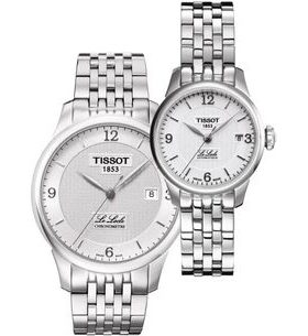 SET TISSOT LE LOCLE AUTOMATIC COSC T006.408.11.037.00 A T41.1.183.34 - HODINKY PRO PÁRY - HODINKY