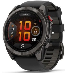 GARMIN FĒNIX® 8 PRO – 51 MM, AMOLED SAPPHIRE, CARBON GREY DLC TITANIUM SE SILIKONOVÝM ŘEMÍNKEM BLACK/PEBBLE GREY 010-03199-01 - FENIX 8 PRO 51MM - BRANDS