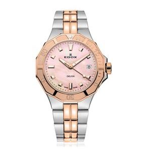 EDOX SPORT DELFIN DIVER DATE LADY 53020-357RM-ROR - DELFIN - ZNAČKY