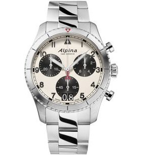 ALPINA STARTIMER PILOT QUARTZ CHRONOGRAPH BIG DATE AL-372WB4S26B - STARTIMER PILOT CHRONOGRAPH - BRANDS