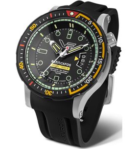 VOSTOK EUROPE BATISCAFOS AUTOMATIC NH35-511E767 - BLACK RUBBER STRAP - BATISCAFOS - BRANDS