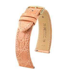 ŘEMÍNEK HIRSCH GENUINE CROCO 1 - RŮŽOVÝ, LESK - STRAPS - ACCESSORIES