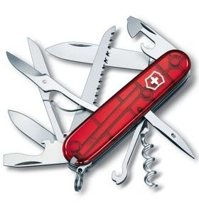 KNIFE VICTORINOX HUNTSMAN RED TRANSPARENT - POCKET KNIVES - ACCESSORIES