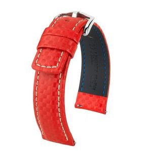 ŘEMÍNEK HIRSCH CARBON 2 - ČERVENÝ - STRAPS - ACCESSORIES