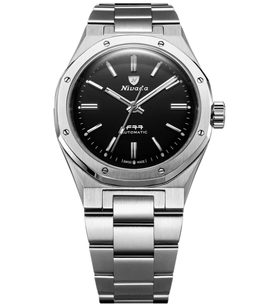 NIVADA GRENCHEN F77 SST ONYX DIAL BATON HANDS MK2 - 38MM - F77 - BRANDS
