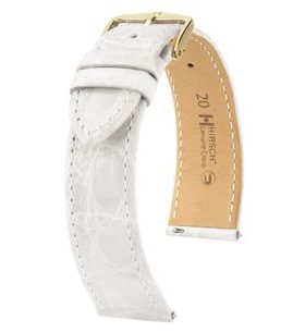 ŘEMÍNEK HIRSCH GENUINE CROCO - BÍLÝ, LESK - ŘEMÍNKY - OSTATNÍ