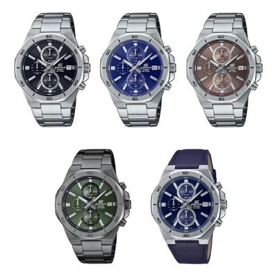 Casio Orologio Cronografo al Quarzo Uomo con Cinturino in Acciaio Inossidabile EFV-640DC-3AVUEF