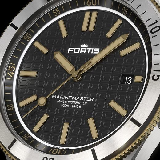 FORTIS MARINEMASTER M-44 BLACK RESIN GOLD COSC LIMITED EDITION F8120015 - MARINEMASTER - ZNAČKY