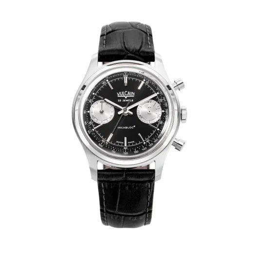 VULCAIN CHRONOGRAPH 70'S - BLACK / SILVER - CHRONOGRAPH 1970'S - ZNAČKY