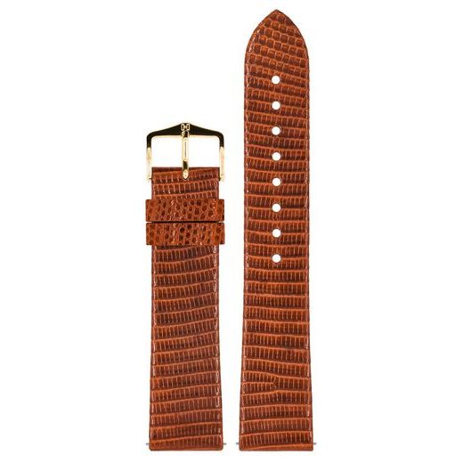 ŘEMÍNEK HIRSCH LIZARD - ZLATOHNĚDÝ, LESK - STRAPS - ACCESSORIES
