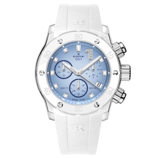 EDOX CO-1 CHRONOLADY QUARTZ CHRONOGRAPH 10255-3BCABBUCI - WATCHES