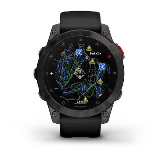 GARMIN EPIX™ STANDART SAPPHIRE, TITAN BLACK/ BLACK SILICONE BAND - 010-02582-11 - EPIX - BRANDS