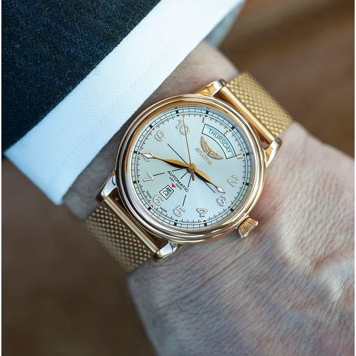 AVIATOR DOUGLAS DAY-DATE 45 AUTOMATIC V.3.44.2.400.5 - DOUGLAS DAY-DATE - BRANDS