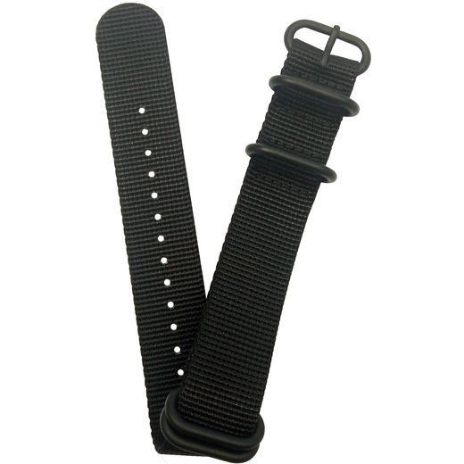 NATO ZULU STRAP, BLACK, 22 MM (2) - STRAPS - ACCESSORIES