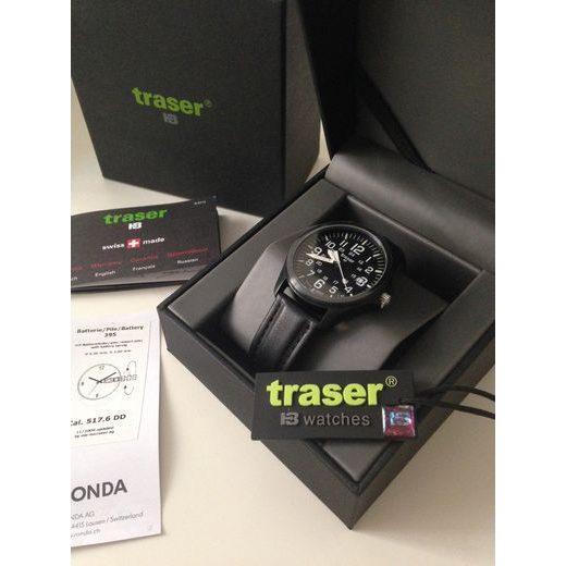 TRASER OFFICER PRO SAPPHIRE, LEATHER - TRASER - BRANDS