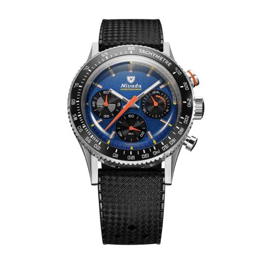 NIVADA GRENCHEN CHRONOKING MECAQUARTZ RACING BLUE - INTER. BEZEL - CHRONOMASTER - ZNAČKY