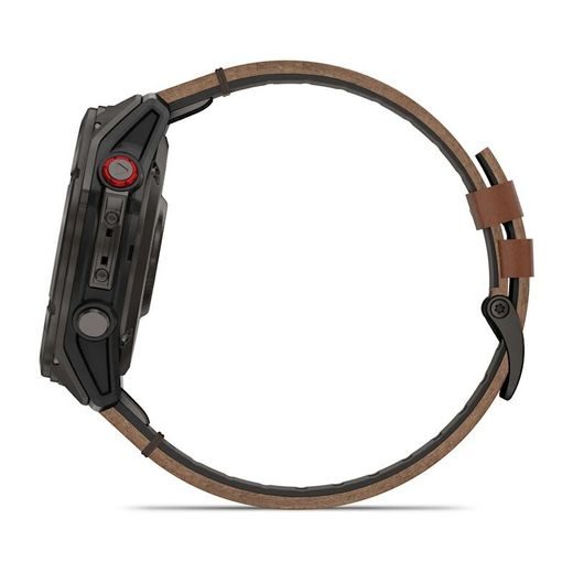GARMIN FĒNIX® 8 PRO – 51 MM, AMOLED SAPPHIRE, CARBON GREY DLC TITANIUM S CHESTNUT KOŽENÝM ŘEMÍNKEM 010-03199-40 - FENIX 8 PRO 51MM - ZNAČKY