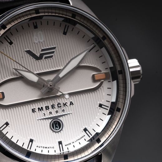 VOSTOK EUROPE LIMITED EDITION EMBÉČKA AUTOMATIC LINE NH35-325A494 - BLACK LEATHER STRAP - EMBÉČKA - BRANDS