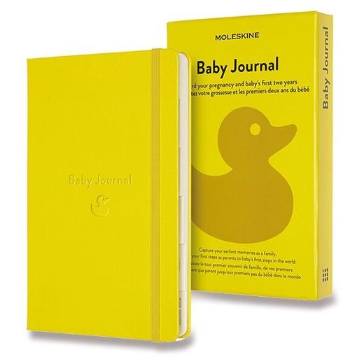 ZÁPISNÍK MOLESKINE PASSION BABY JOURNAL ŽLUTÝ - TVRDÉ DESKY - L, LINKOVANÝ 1331/1517121 - DIÁŘE A ZÁPISNÍKY - OSTATNÍ