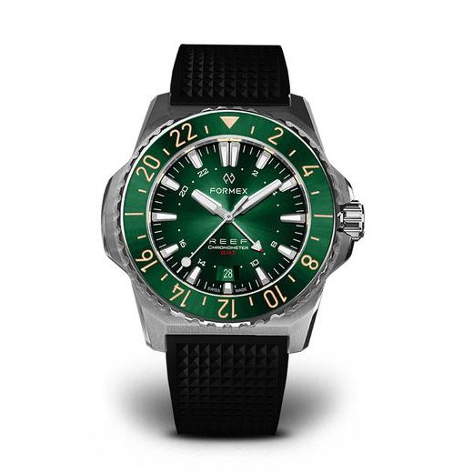 FORMEX REEF GMT AUTOMATIC CHRONOMETER GREEN DIAL WITH RED GMT - REEF - BRANDS