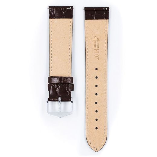 ŘEMÍNEK HIRSCH CROCOGRAIN (NO QR) - HNĚDÝ - STRAPS - ACCESSORIES