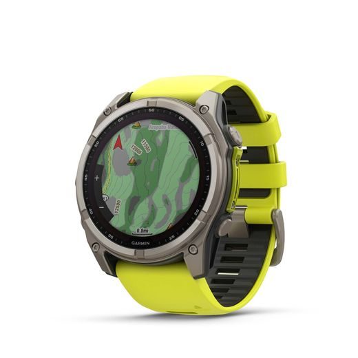 GARMIN FENIX® 8 – 51 MM, SOLAR, SAPPHIRE SAPPHIRE, TITANIUM S YELLOW/GRAPHITE SILIKONOVÝM ŘEMÍNKEM 010-02907-21 - FENIX 8 51MM - ZNAČKY