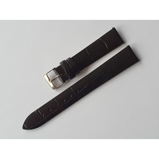 BLACK LEATHER STRAP AVIATOR FOR DOUGLAS MOONFLIGHT V.1.33.0.252.4 - GLOSSY BUCKLE - STRAPS - ACCESSORIES