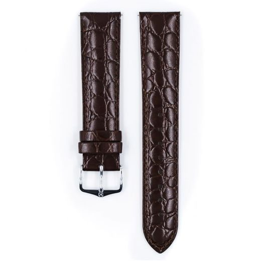 ŘEMÍNEK HIRSCH CROCOGRAIN - HNĚDÝ - STRAPS - ACCESSORIES