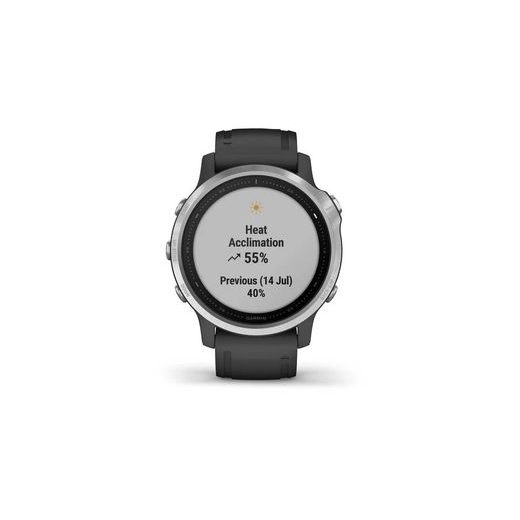 GARMIN FENIX6S SOLAR, SILVER/BLACK BAND 010-02409-00 - GARMIN - ZNAČKY