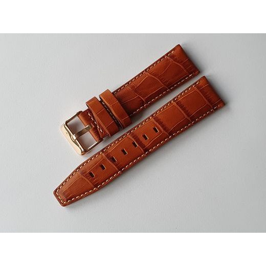 KOŽENÝ ŘEMÍNEK VOSTOK EUROPE CROCO PRO GAZ 14 NH35-565B592 - 23MM/HNĚDÝ/ZLATÁ SPONA - ŘEMÍNKY - OSTATNÍ