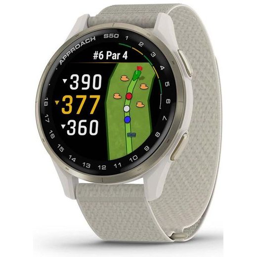 GARMIN APPROACH® S50 CREAM GOLD, NYLONOVÝ ŘEMÍNEK IVORY COMFORTFIT 010-03010-01 - APPROACH - ZNAČKY