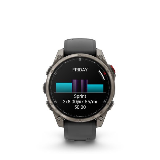 GARMIN FĒNIX® 8 PRO – 47 MM, AMOLED SAPPHIRE, TITANIUM WITH GRAPHITE/BLACK SILICONE BAND 010-03198-11 - FENIX 8 PRO 47MM - BRANDS