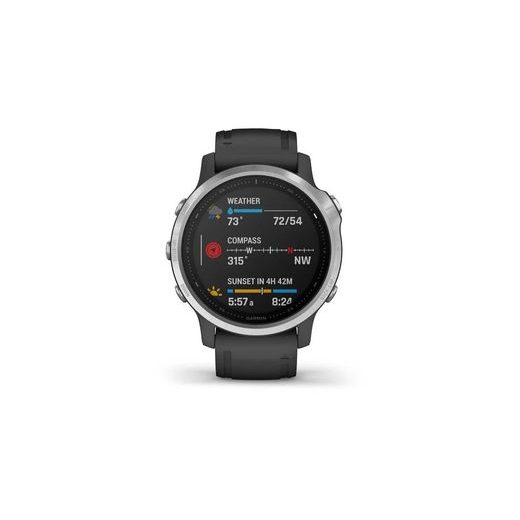 GARMIN FENIX6S SOLAR, SILVER/BLACK BAND 010-02409-00 - GARMIN - ZNAČKY