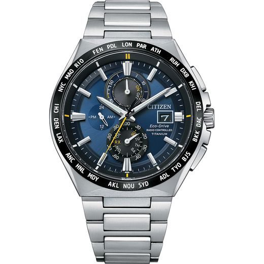 CITIZEN WORLDTIME RADIO CONTROLLED SUPER TITANIUM AT8234-85L - SUPER TITANIUM - BRANDS