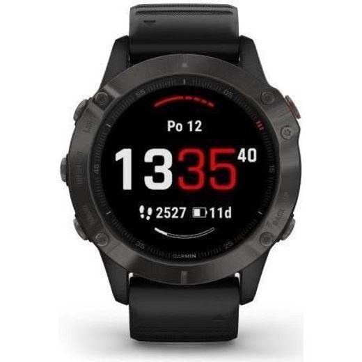 GARMIN FENIX6 PRO SAPPHIRE, GRAY/BLACK BAND (MAP/MUSIC) 010-02158-11 - GARMIN - BRANDS