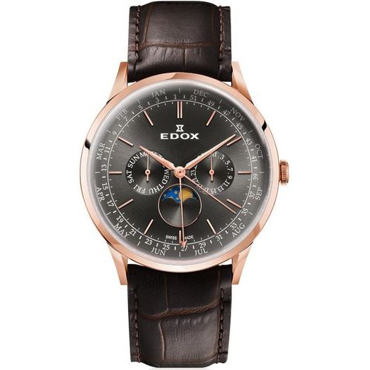 EDOX LES VAUBERTS MOONPHASE 40101-37RC-GIR - LES VAUBERTS - ZNAČKY