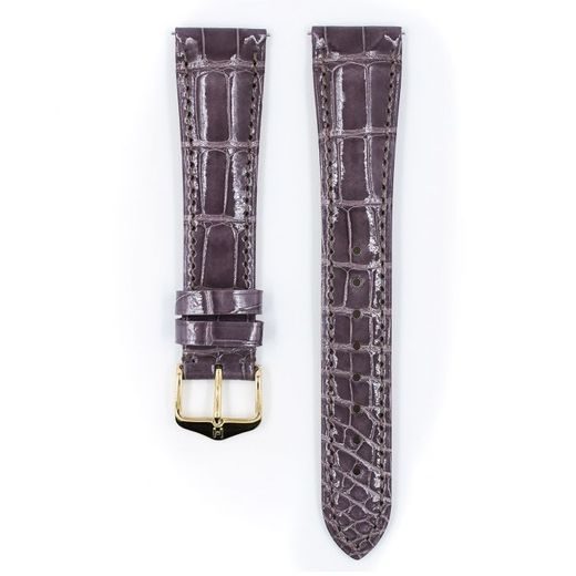 ŘEMÍNEK HIRSCH LONDON 1 ALLIGATOR - TAUPE, LESK - STRAPS - ACCESSORIES