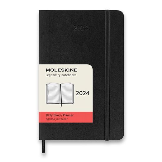 DIÁŘ MOLESKINE 2024 - MĚKKÉ DESKY - S, DENNÍ - VÝBĚR BAREV 1206/57220 - DIÁŘE A ZÁPISNÍKY - OSTATNÍ