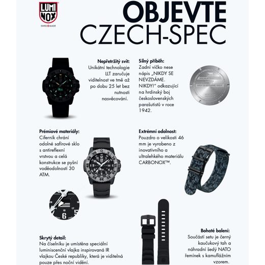 LUMINOX CZECH-SPEC LIMITED EDITION XL.3351.CM.N.SET - SEA - ROBNE MARKE