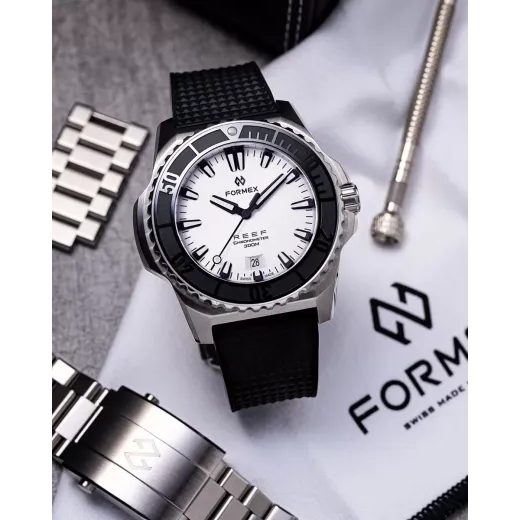 FORMEX REEF 39,5 AUTOMATIC CHRONOMETER WHITE DIAL - REEF - BRANDS