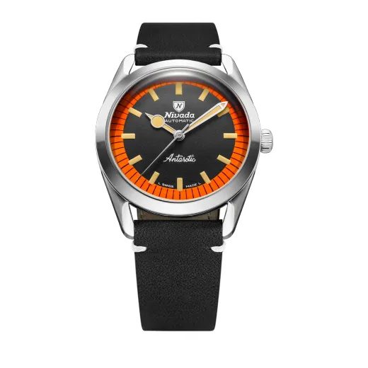 NIVADA GRENCHEN SUPER ANTARCTIC BLACK & ORANGE - 38 MM NO DATE - ANTARCTIC - ZNAČKY